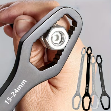 Universal Self-Tightening Wrench — Adjustable 3–17mm Double-Ended Spanner