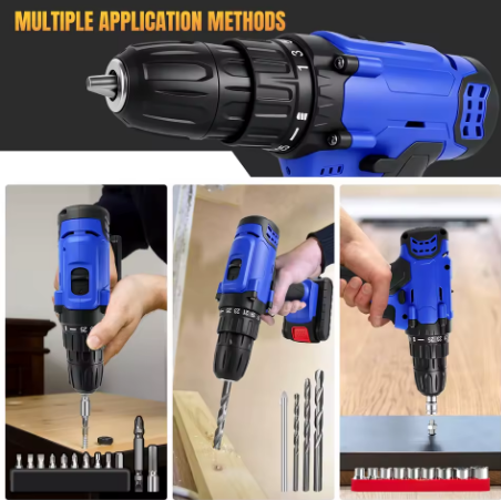 21V Cordless Drill Driver Kit — 29-Piece Set with LED Light & 25+1 Torque Control