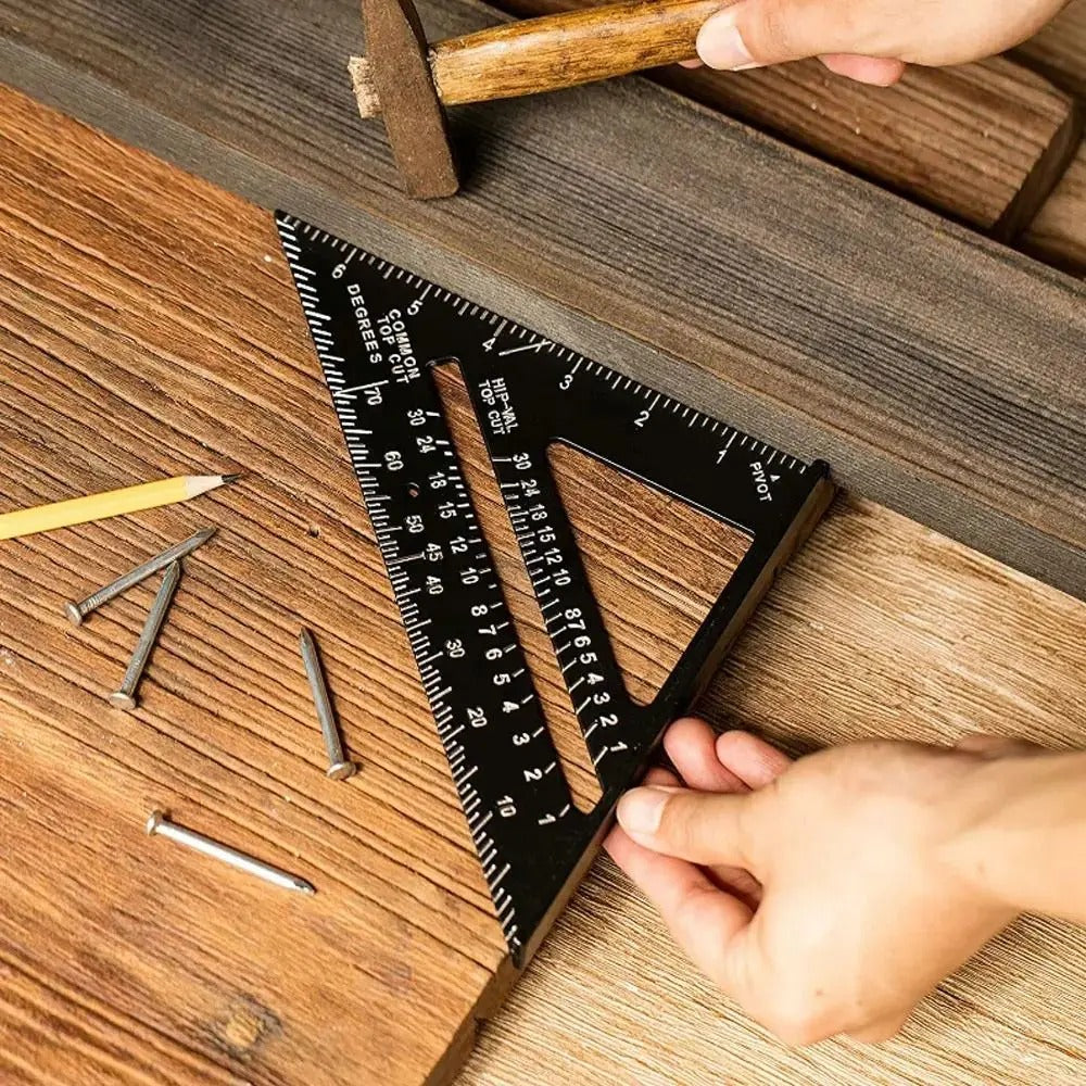 7-Inch Aluminium Speed Square — Precision Angle Ruler & Protractor