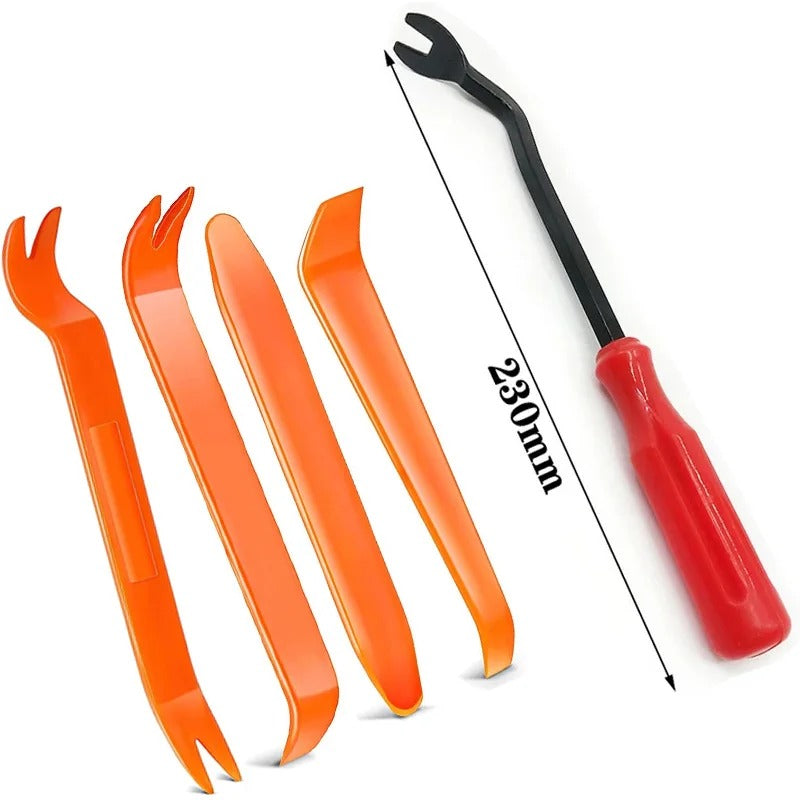 Car Trim Removal Tool Kit — 4-Piece Panel & Clip Puller Set